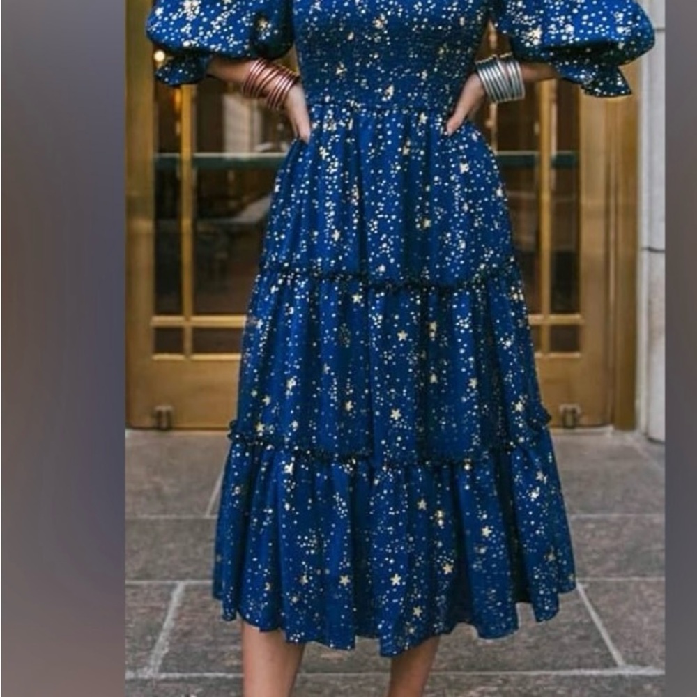 Ivy City Co starry dress blue size M